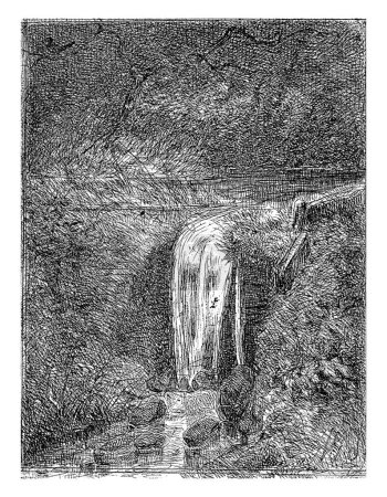 Téléchargez les photos : Cascade, Jan Gerard Smits, 1872 - en image libre de droit