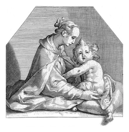 Photo for Mary with Child, Jacob Matham, after Cornelis Cornelisz. van Haarlem, 1590 - 1640 - Royalty Free Image