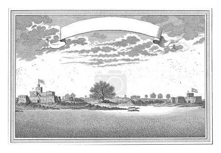 Téléchargez les photos : Vue du fort hollandais et anglais de Kommendo, Jacob van der Schley, 1747 - 1779 - en image libre de droit