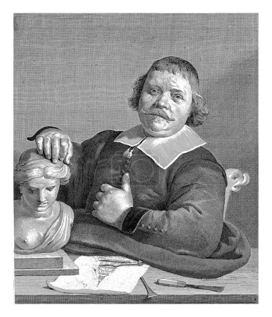 Foto de Retrato de Albert Jansz. Vinckenbrinck, Pieter Holsteyn (II), después de Cornelis Holsteyn, 1648 Retrato a la izquierda del escultor Albert Jansz. Vinckenbrinck a la edad de 43 años. - Imagen libre de derechos