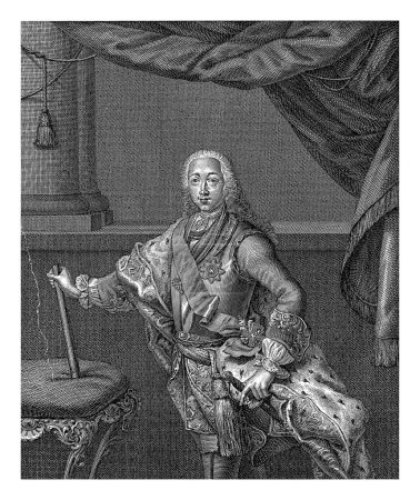 Téléchargez les photos : Portrait de Peter Feodorowitz, grand-duc de Russie, Jan Caspar Philips, d'après George Christof Grooth, 1736-1775 - en image libre de droit