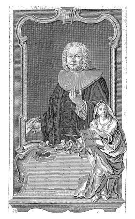 Téléchargez les photos : Portrait de Jacob Andreas Fridrich (der Jngere), d'après Gottfried Eichler, 1757. - en image libre de droit