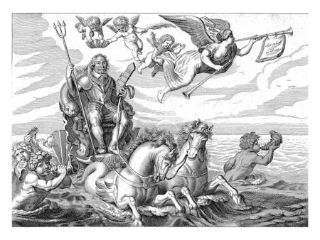 Foto de Carro de la victoria en honor de Maarten Tromp, muerto en acción en la batalla de Terheide, 1653, Cornelis van Dalen (I), después de Cornelis Holsteyn, 1653 Almirante Maarten Tromp. - Imagen libre de derechos