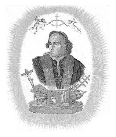 Foto de Retrato del Papa Pío VII, Guillermo de Senus, después de Jean-Baptiste Joseph Wicar, 1823 - 1825 - Imagen libre de derechos