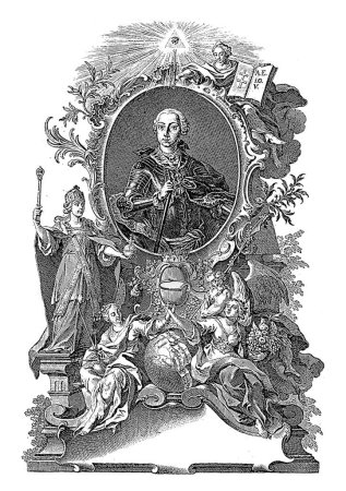 Portrait of Joseph II, Roman-German Emperor, Johann Esaias Nilson, 1746 - 1788