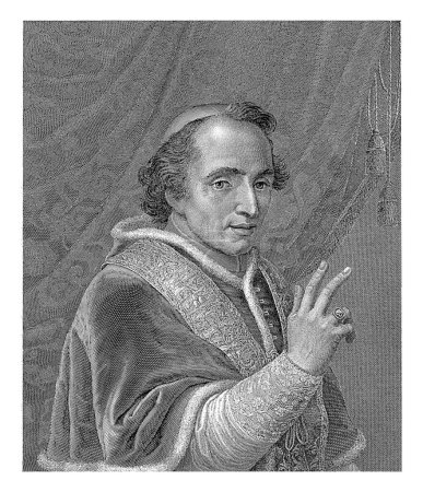 Foto de Retrato del Papa Pío VII, Angelo Emilio Lapi, después de Joseph Bazzoli, 1779 - 1852 - Imagen libre de derechos