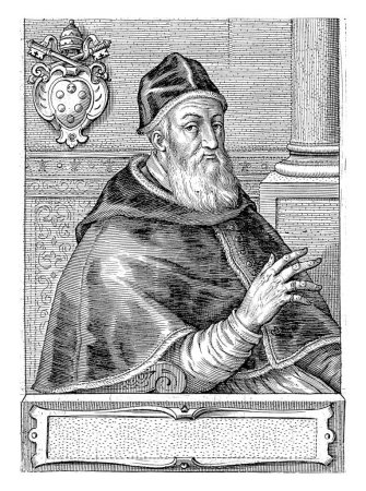 Téléchargez les photos : Portrait du pape Léon XI, Jacob Matham, 1605 - en image libre de droit