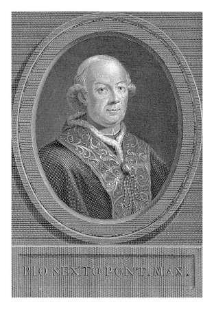 Foto de Retrato del Papa Pío VI, Angelo Campanella, después de Matteo Ronconi, 1756 - 1811 - Imagen libre de derechos