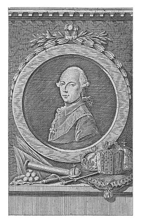 Téléchargez les photos : Portrait de l'empereur Joseph II, J.B. Martin, 1600 - 1749, gravé vintage. - en image libre de droit