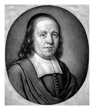Photo for Portrait of the Remonstrant Preacher Christiaan Hartsoecker, Pieter Schenk (I), after Adriaen Backer, 1683 - 1713 - Royalty Free Image