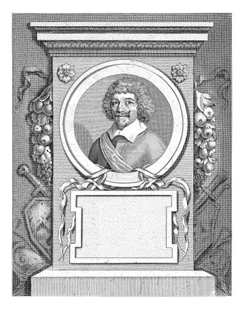 Foto de Portret van Jean du Caylar de Saint Bonnet, Johannes Valdor (II), 1649, grabado vintage. - Imagen libre de derechos