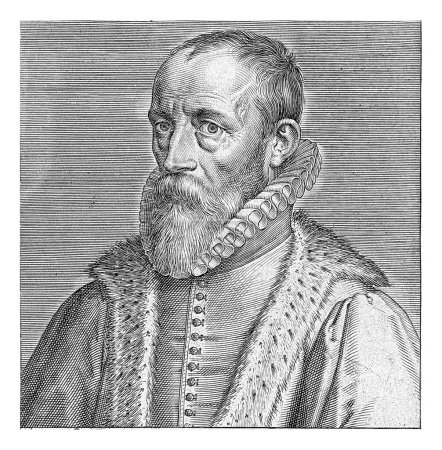 Foto de Retrato de Justus Lipsius a la edad de 52 años, Cornelis Boel, después de Otto van Veen, en o después de 1606 c. 1629 Busto del humanista Justus Lipsius. Con inscripciones en latín. - Imagen libre de derechos