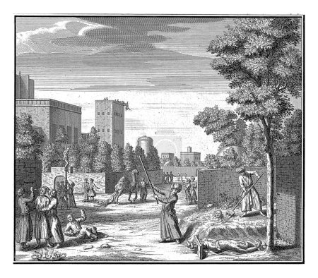 Téléchargez les photos : Torture par les Perses, Jan Caspar Philips, 1731 Les hommes persans sont torturés de diverses manières. - en image libre de droit