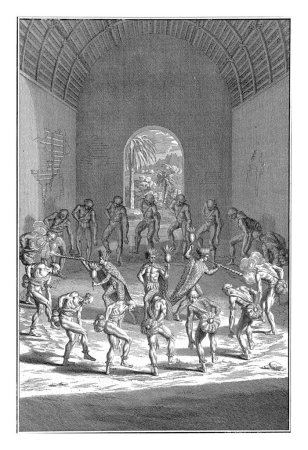 Photo for Depiction of a Ritual Ceremony of Indians from Caribana, Bernard Picart (workshop of), after Bernard Picart, 1721 Depiction of a ritual ceremony. - Royalty Free Image