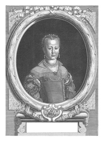 Foto de Retrato de María de Medici, Adriaen Haelwegh, c. 1647 - c. 1696 Retrato en mitad de María de Medici, hija de Cosme I y Eleanor de Toledo. - Imagen libre de derechos
