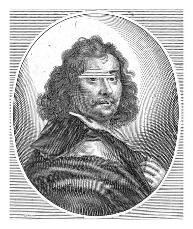Photo for Portrait of the Utrecht painter Jan Both, Richard Collin, c. 1650 - c. 1678, vintage engraved. - Royalty Free Image