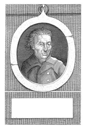 Foto de Retrato de Henri de Puyt, J.F. De La Rue, 1787 Busto de retrato en óvalo de Henri de Puyt, concejal de Saint-Laurent, descalzo. - Imagen libre de derechos