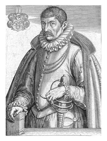 Foto de Retrato de Frans Modius, Johann Sadeler (I), 1587 Frans Modius, abogado y filólogo neerlandés, a la edad de 31 años. - Imagen libre de derechos