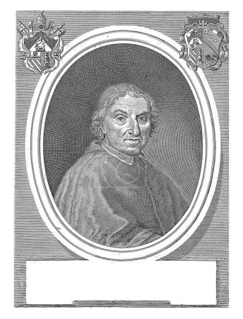 Foto de Retrato del cardenal Próspero Marefoschi, Girolamo Rossi (II), después de Pietro Nelli, 1732 - 1762, grabado vintage. - Imagen libre de derechos
