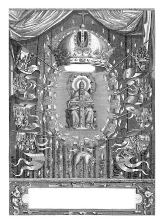 Téléchargez les photos : Mémorandum de la Société d'Augustin pour Albert d'Autriche, 1621, Jan Baptiste Collaert, d'après Franciscus Molanus, 1621. - en image libre de droit