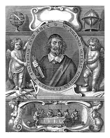 Téléchargez les photos : Portrait de Johannes Olfersz. Schooten, Crispijn van de Passe (II), 1639 - 1670 Portrait de Johannes Olfersz. Schooten, gens de mer à Amsterdam. - en image libre de droit