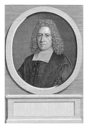 Foto de Retrato de Petrus van Maastricht, Pieter van Gunst, después de Gerard Hoet (I), 1659 - 1731 Petrus van Maastricht, profesor de teología y filosofía en Frankfurt. - Imagen libre de derechos