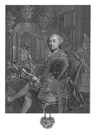 Foto de Retrato de Gustav Georg Konig von Konigsthal, Jakob Matthias Schmutzer, 1759 - Imagen libre de derechos