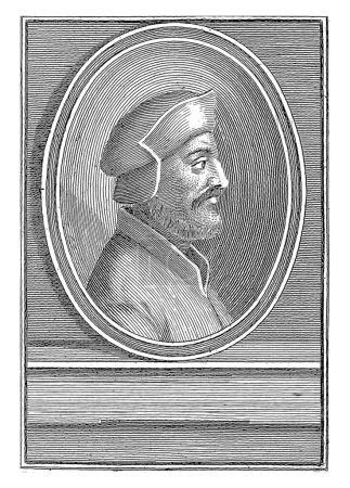 Photo for Portrait of Songwriter Massa Legnaiuolo, J. Verkruys, 1750 , vintage engraved. - Royalty Free Image