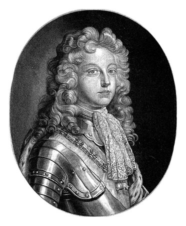 Téléchargez les photos : Portrait de Philippe V, roi d'Espagne, Jacob Gole, d'après Jean François de Troie, 1700 - 1724 Le jeune duc Philippe d'Anjou, roi Philippe V d'Espagne à partir de 1700. - en image libre de droit