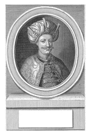 Photo for Portrait of Mustafa II, Michiel van der Gucht, 1670 - 1725 Portrait of Mustafa II, wearing a turban. The portrait is set in an oval frame. - Royalty Free Image