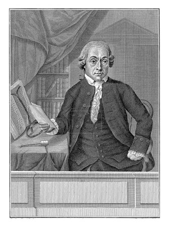 Foto de Retrato del médico y profesor de cirugía David van Gesscher, Barent de Bakker, después de P. Louw, 1762 - 1804 - Imagen libre de derechos