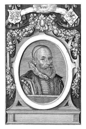 Foto de Retrato de Emanuel van Meteren, Robert de Baudous, 1607 Retrato de Emanuel van Meteren, comerciante en Londres e historiador en Amberes, 73 años. - Imagen libre de derechos