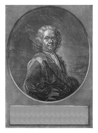 Photo for Portrait of Hermanus Boerhaave, Jan de Groot, 1722 - 1776 Hermanus Boerhaave, physician and professor at Leiden University. It is set in an oval frame. - Royalty Free Image