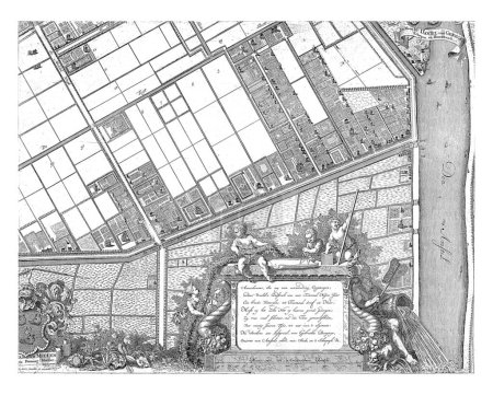 Téléchargez les photos : Carte du Watergraafsmeer (en bas à droite), Pieter van den Berge, 1719 Partie (en bas à droite) d'une carte du Watergraafsmeer. - en image libre de droit