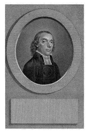 Foto de Retrato de Hermanus van Hasselt, Willem van Senus, después de Hendrik Willem Caspari, 1796 - 1851 Retrato del predicador Hermanus van Hasselt. - Imagen libre de derechos