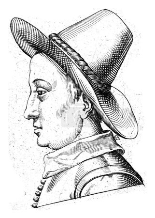 Foto de Jefe de estudio de un hombre con sombrero, Bartolomé Willemsz. Dolendo, 1589 - 1626 - Imagen libre de derechos