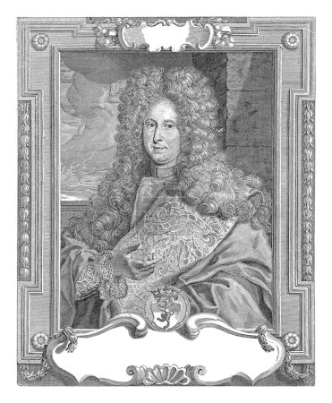 Téléchargez les photos : Portret van procurator Aloysius Pisani, Antonio Luciani, d'après Pietro Uberti, v. 1710 - v. 1738, gravé vintage. - en image libre de droit