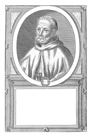 Foto de Retrato de Clemente Bontadosi, 58º Ministro General de la Orden Franciscana, Antonio Luciani (atribuido a), 1710 - 1738, grabado vintage. - Imagen libre de derechos