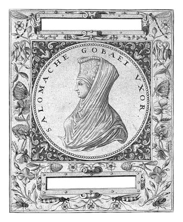Foto de Retrato del sultán Salomache, Theodor de Bry, según Jean Jacques Boissard, 1596 Retrato redondo del sultán modelado a partir de una moneda. - Imagen libre de derechos
