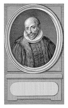 Foto de Retrato de Jacobus Arminius, Reinier Vinkeles (I), después de Jacobus Buys, 1786 Retrato de Jacobus Arminius, teólogo en Leiden. - Imagen libre de derechos
