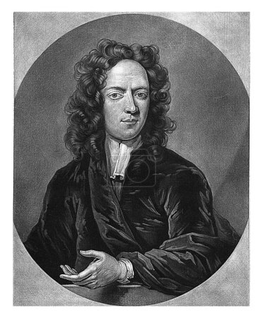 Téléchargez les photos : Portrait du prédicateur Johann Heinrich Caulius, Pieter Schenk (I), d'après Herman Hendrik Quiter (II), 1670 - 1713 - en image libre de droit