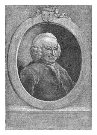 Téléchargez les photos : Portrait de Johan Hudde Dedel, Aert Schouman, 1778 Johan Hudde Dedel, maire de La Haye et poète. Au sommet du cadre une couronne d'armoiries. - en image libre de droit