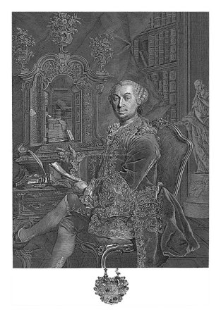 Téléchargez les photos : Portrait de Gustav Georg Kanig von Kanigsthal, Jakob Matthias Schmutzer, 1759 - en image libre de droit