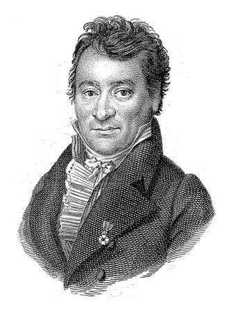 Foto de Retrato del poeta Hendrik Tollens, Philippus Velijn, después de Hendrik Willem Caspari, 1821. - Imagen libre de derechos