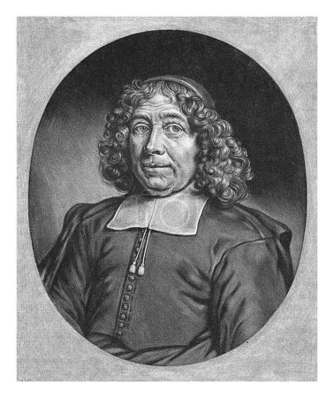Foto de Retrato de Gerard Havicus, Jacob Gole, 1675 - 1699 Gerard Havicus, teólogo en Amsterdam. - Imagen libre de derechos