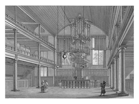 Photo for Interior of the Remonstrant Church in Amsterdam, Caspar Jacobsz. Philips, after Hendrik Keun, 1771 - Royalty Free Image