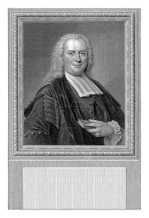 Photo for Portrait of Johannes Oosterdijk Schacht, Pieter Tanje, after Jan Maurits Quinkhard, 1753 Johannes Oosterdijk Schacht, philosopher and professor of medicine at Utrecht. - Royalty Free Image