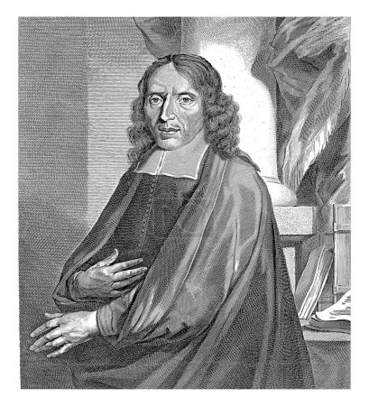 Photo for Portrait of Hero Sibersma, Jan de Visscher, 1668 - 1693 Hero Sibersma, Frisian theologian and pastor in Amsterdam. The print has a Dutch poem in praise of the person portrayed. - Royalty Free Image