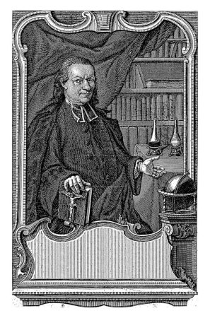 Téléchargez les photos : Portret van Friderich Christoph Oetinger, Jacob Andreas Fridrich (le Jeune), 1724 - 1779, gravé vintage. - en image libre de droit