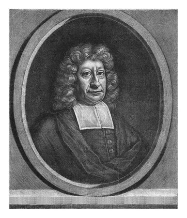 Téléchargez les photos : Portrait d'Arnold Moonen, (variante B), Frederik Boonen, d'après C. Kelder, 1708-1800 Portrait du pasteur, poète et linguiste Arnold Moonen. - en image libre de droit